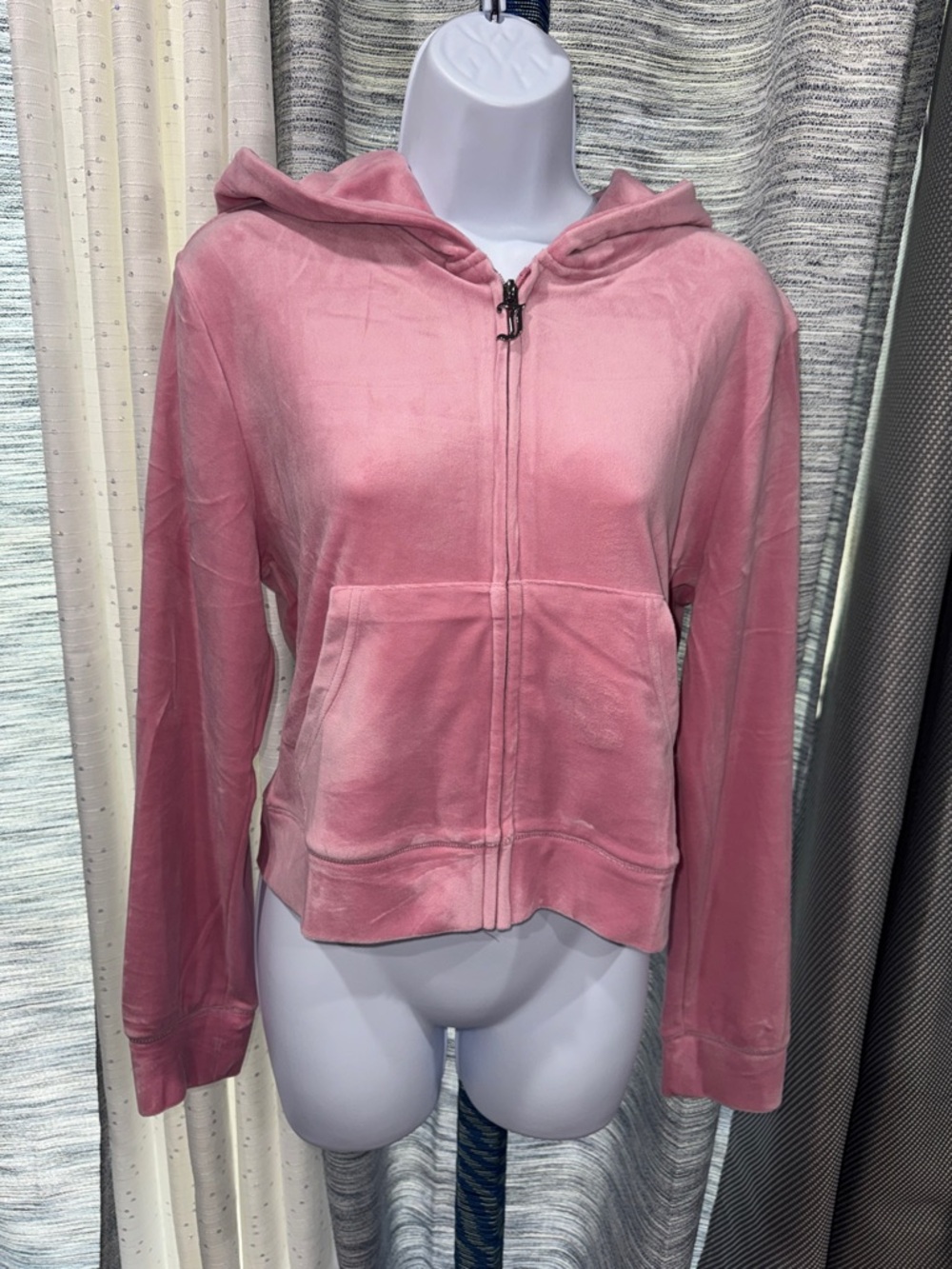 Juicy Couture- NWT Dusty Rose Velour Rhinestone Logo Size Large - Picture 4 of 16